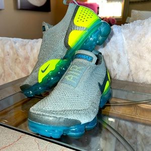 Nike Gray and Neon Green Women's Sneakers